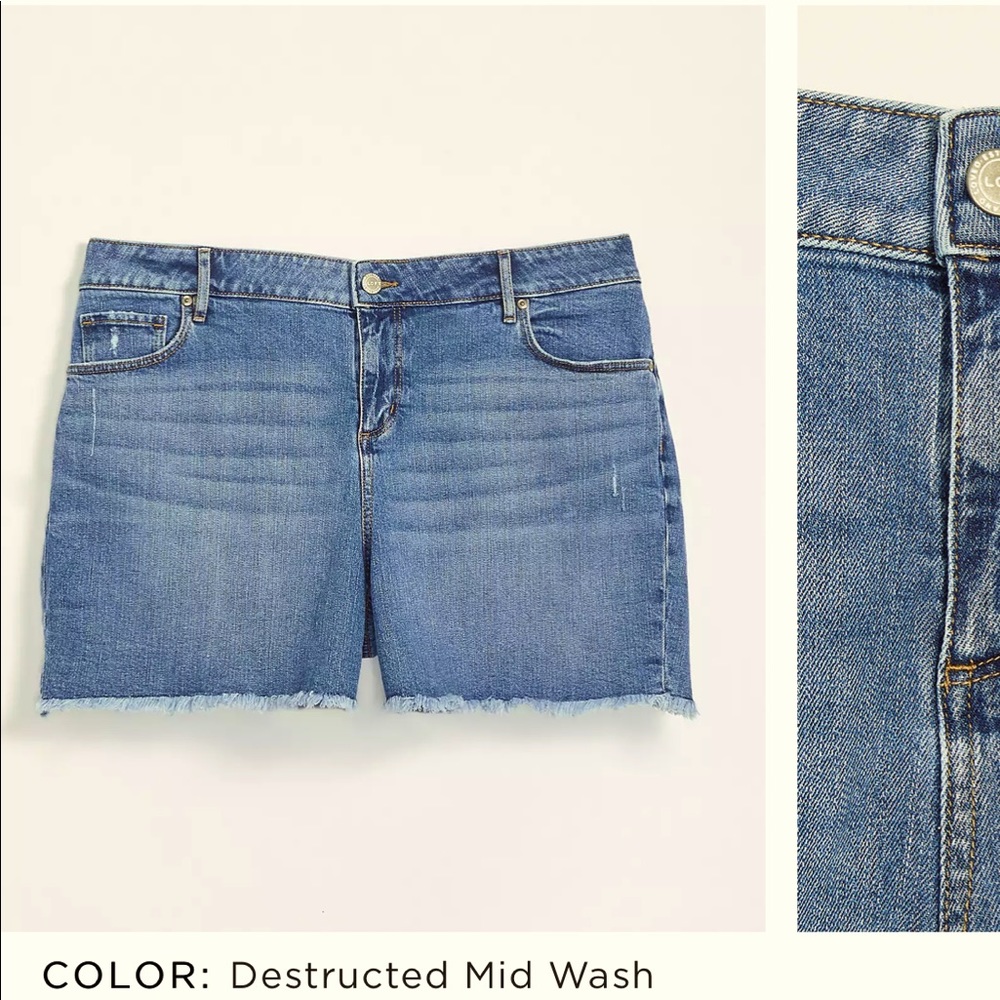 Loft Plus denim shorts size 20
